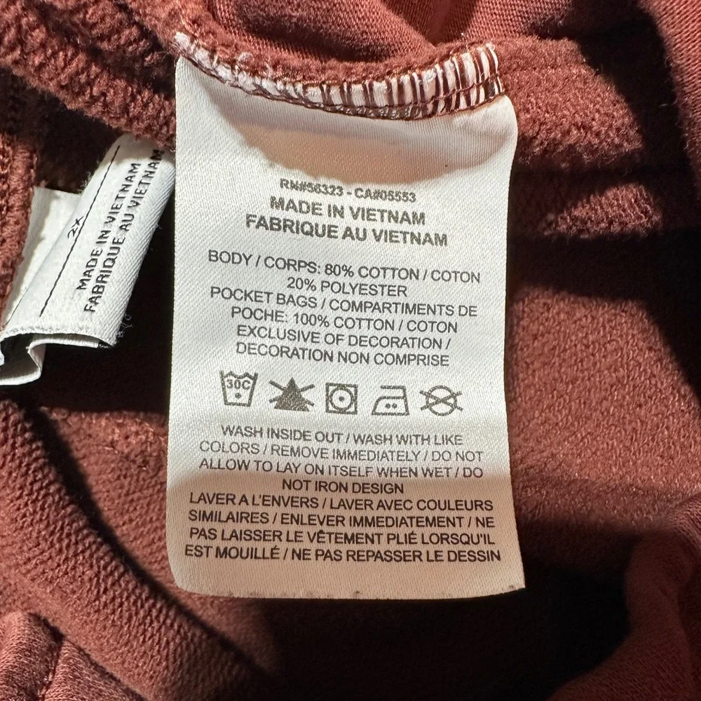 Nike Women's 2X Club‎ Fleece Jogger Sweatpants Brown Cotton Blend Logo Pants